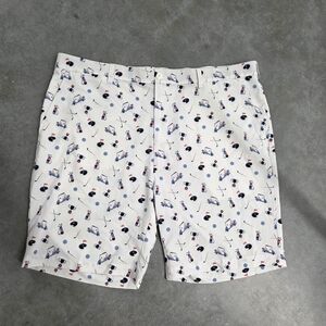 Roundtree & Yorke White Patterned Men's Shorts